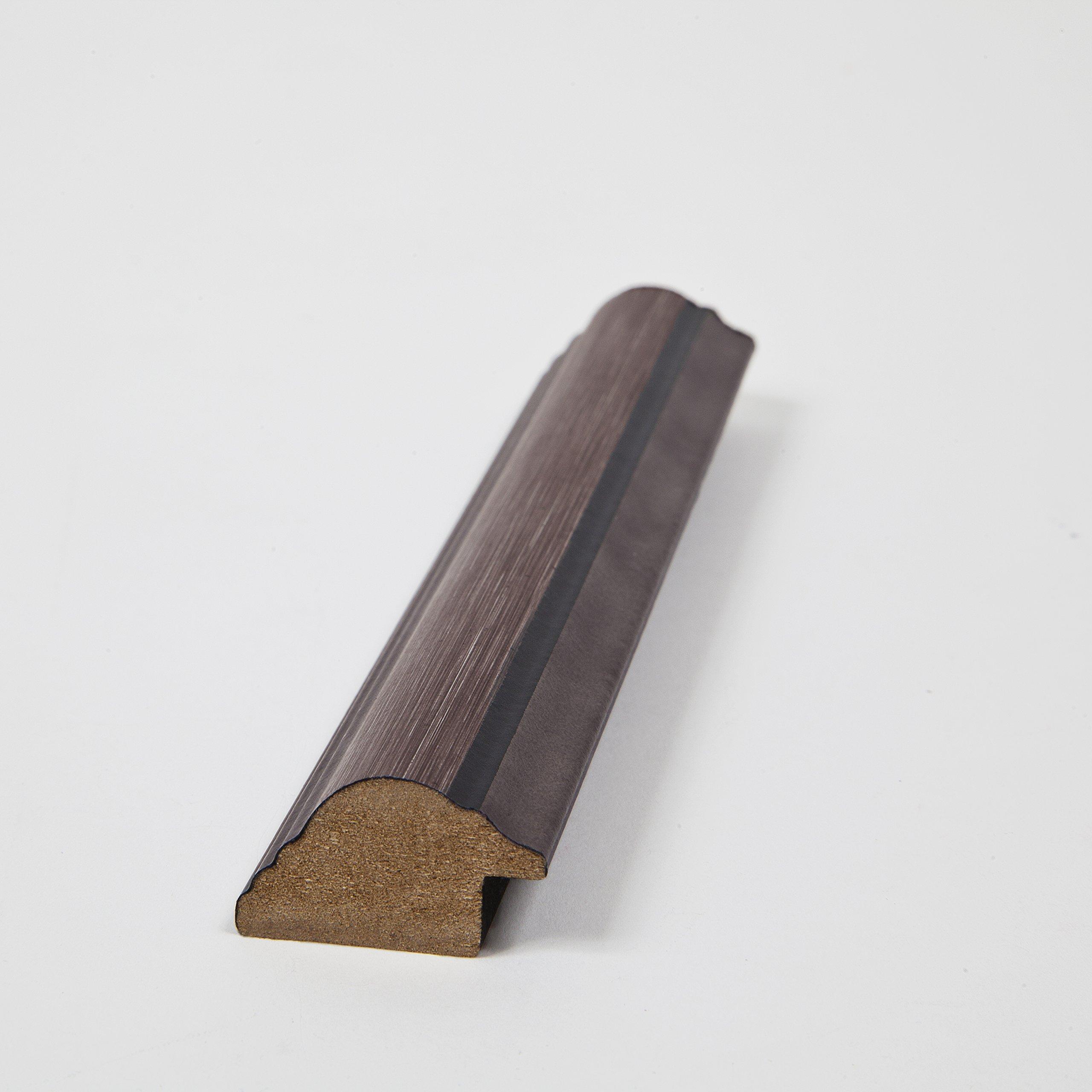 ArtToFrames ArtToFrames 14x40 Inch Gray Picture Frame, This 1.25 Inch Custom MDF Poster Frame is Grey and Black, Great for Your Art or Photos - Comes with Economy Acrylic