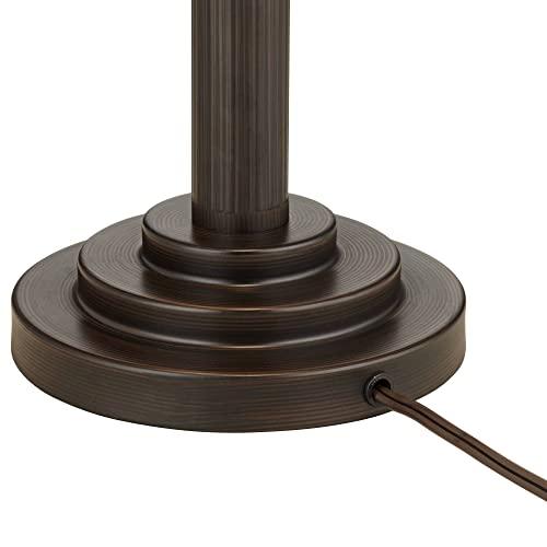 Robert Louis Tiffany Robert Louis Tiffany Mica Collection Mission Tiffany Style Desk Table Lamp 18 1/2" High Rustic Oil Rubbed Bronze Natural Mica Shade Decor for Bedroom House Bedside Nightstand Home Office Reading