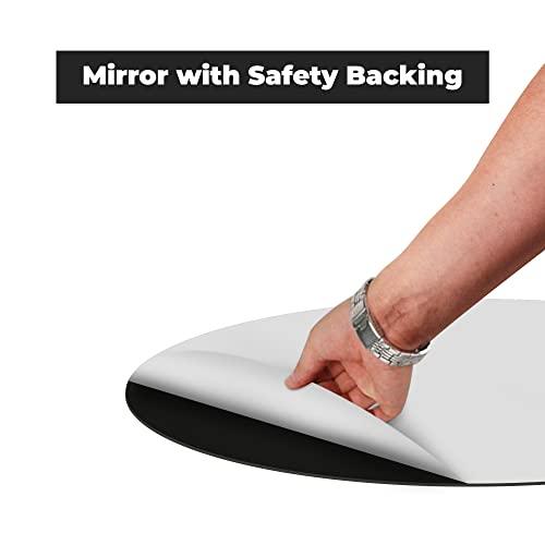 Fab Glass and Mirror Fab Glass and Mirror Oval Mirror 1" Beveled Edge - Frameless Wall Mounted Mirror with Hooks for Bathroom, Vanity Room, Bedroom, Living Room 22"x39"