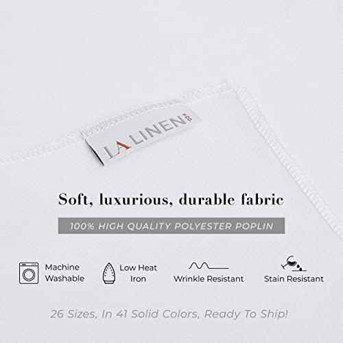 LA Linen LA Linen Polyester Poplin Washable Rectangular Tablecloth, Stain and Wrinkle Resistant Table Cover 60x102, Fabric Table Cloth for Dinning, Kitchen, Party, Holiday 60 by 102-Inch, Hunter Green
