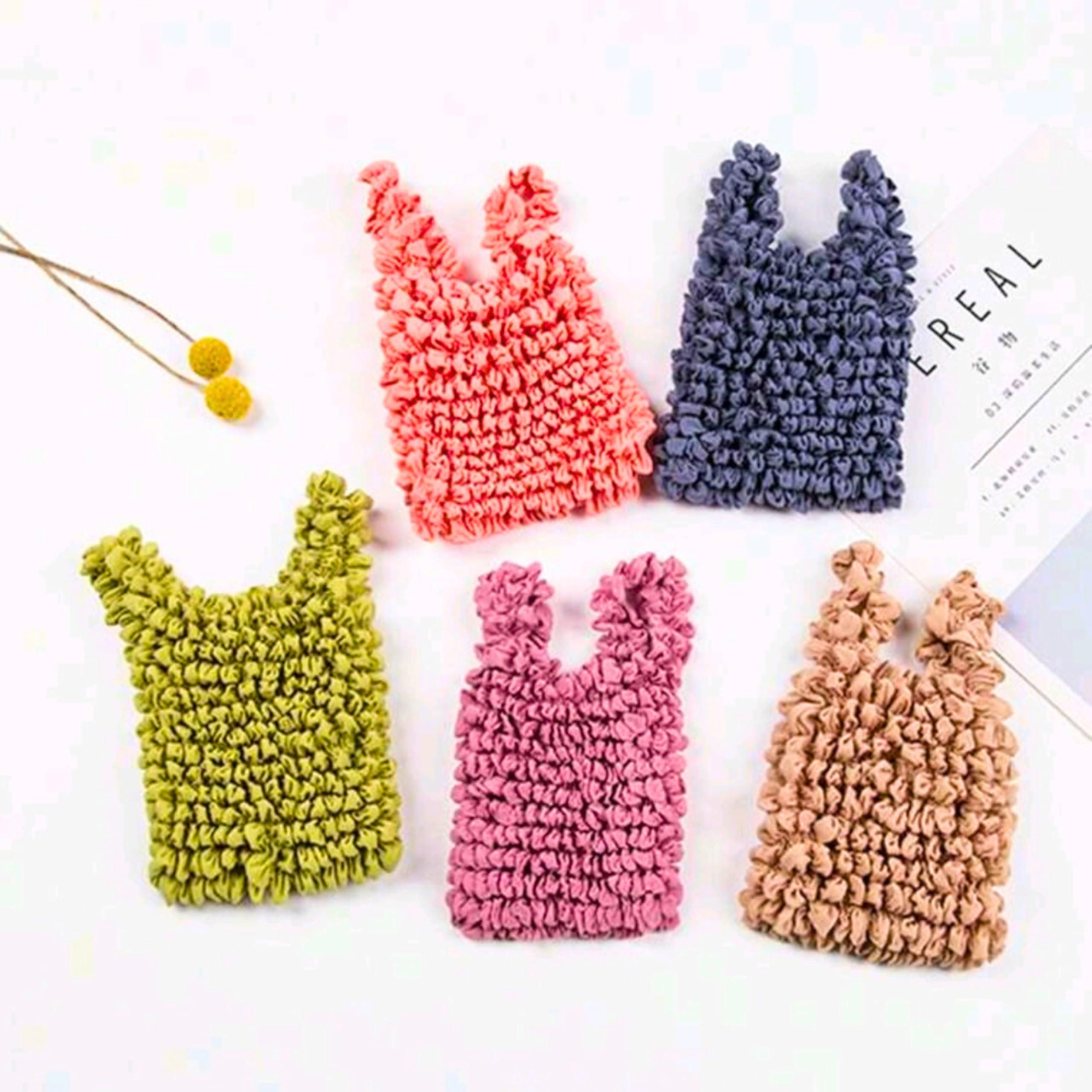 Generic Expandable Shopping Bag, Reusable Grocery Bags, Stretchy Foldable Fabric Bags, Collapsible Pouch, Folding Shrink Totes (Pink-Orange)