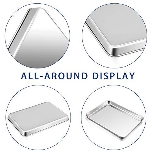 P&P CHEF Large Baking Sheet, P&P CHEF Stainless Steel Cookie Sheet Baking Pan Tray, Rectangle 16\'\'x12\'\'x1\'\', Healthy & Non Toxic, Mirror Finish & Dishwasher Safe