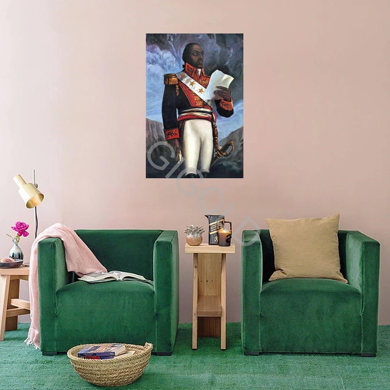 CIGOLD Toussaint LOuverture Poster Haitian Revolutionary Heroes Portrait Poster Canvas Painting Posters and Prints Wall Art Pictures for Living Room Bedroom Decor 20x30inch(50x75cm) Unframe-Style