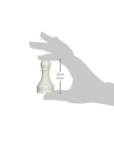 CG CG SS-CG-56902, 3.625 Inch Black and White Ceramic Chess Pawn Salt and Pepper Shakers, 3.625"