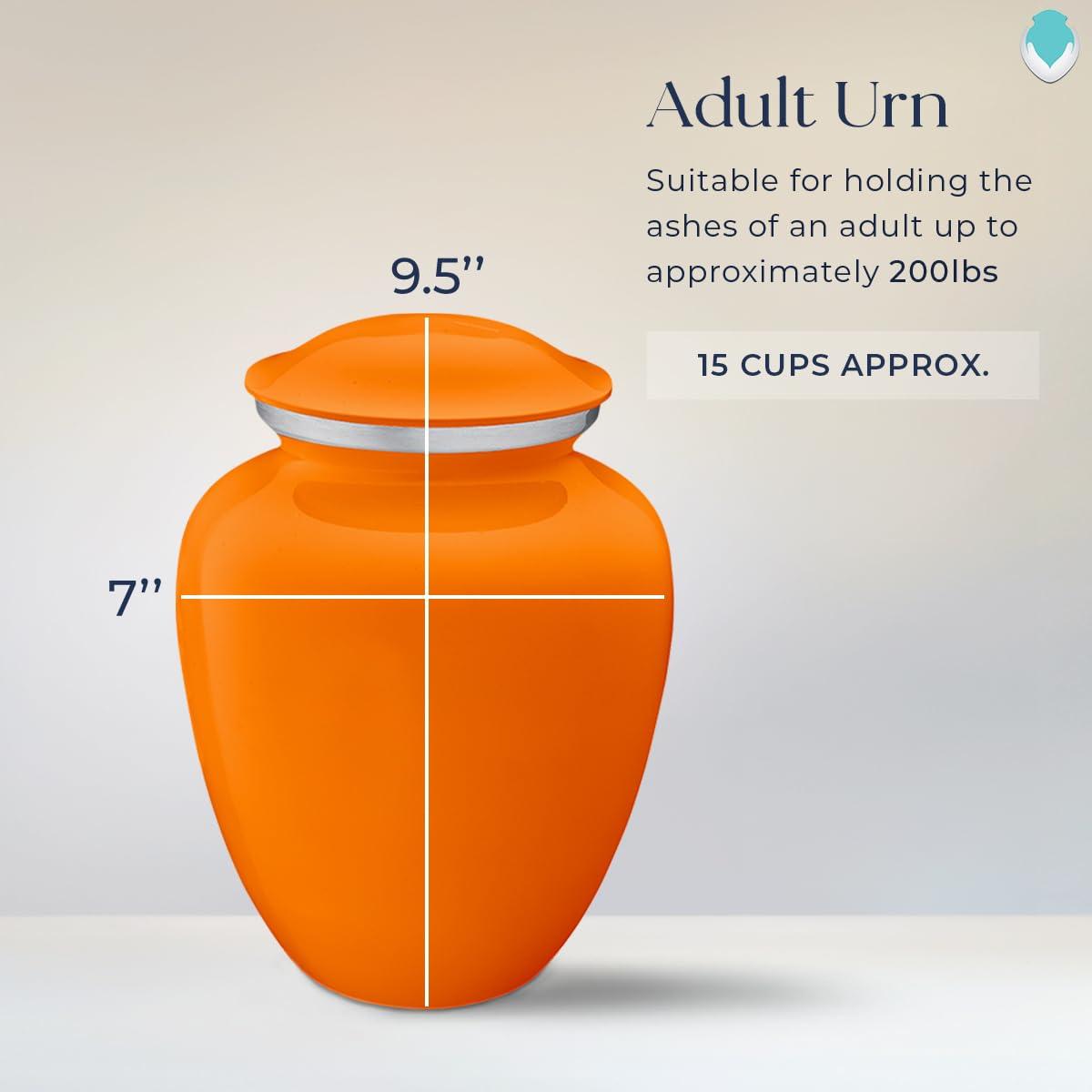 GetUrns Geturns Embrace Adult Personalized Fishing Cremation Urns for Human Ashes I Large Burnt Orange Funeral Urn for Men and Women I 200 lbs