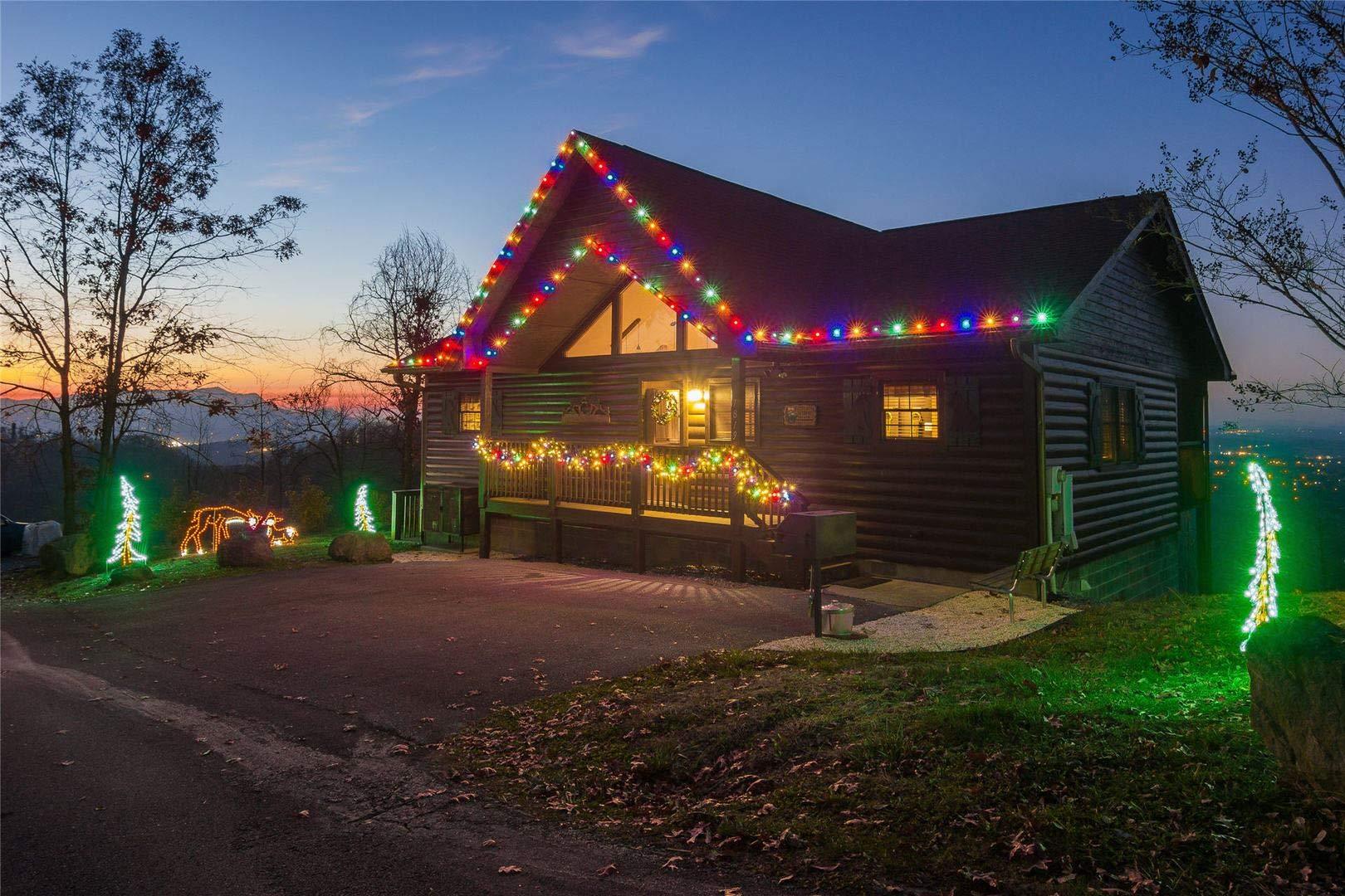 Novelty Lights Novelty Lights 25 Pack C7 LED Twinkle Outdoor Christmas Replacement Bulbs, Multi,C7/E12 Candelabra Base, 5 Watt