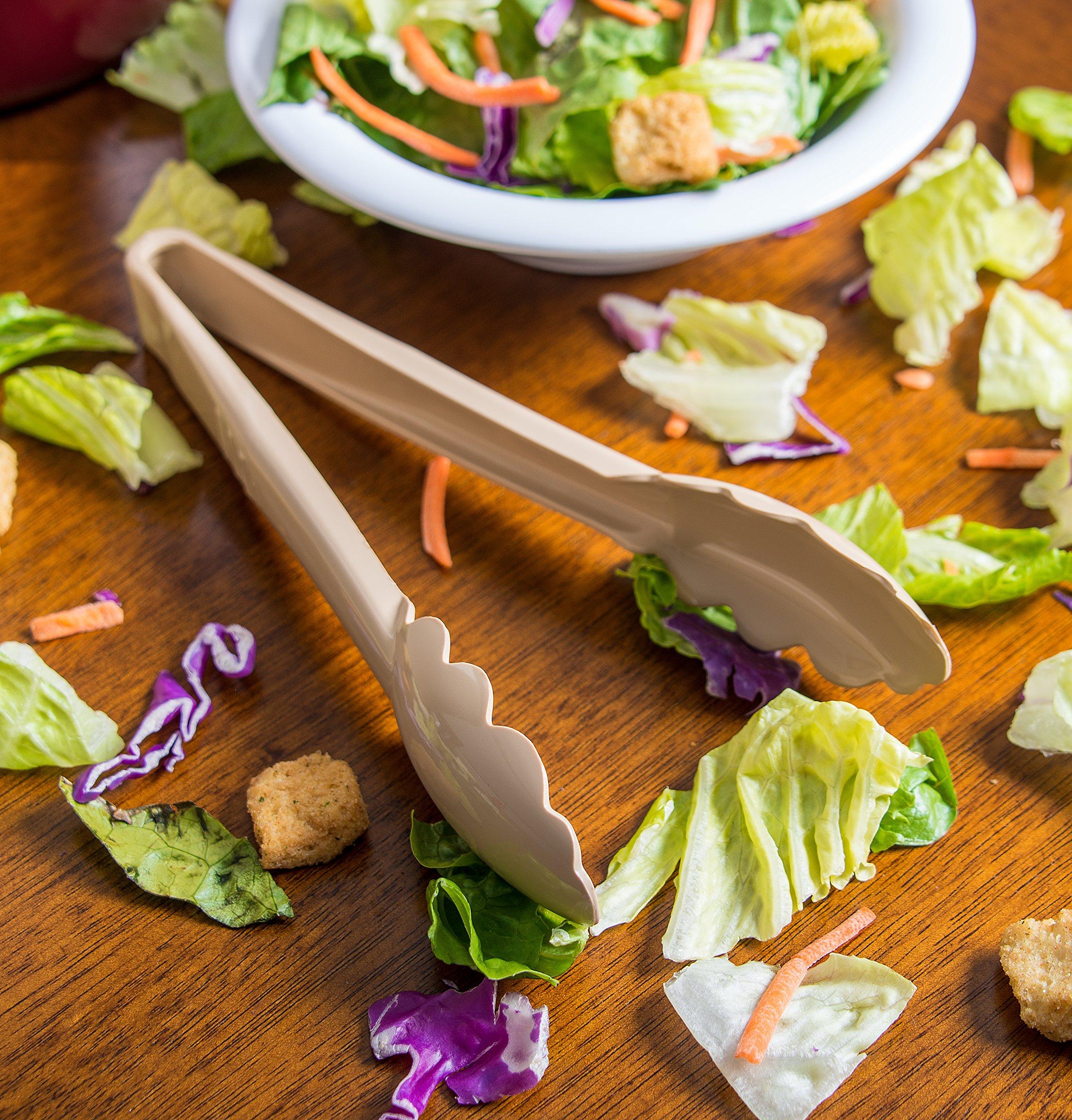 Carlisle FoodService Products Carlisle FoodService Products 470906 Carly Salad Tong, 9\" Utility Tong, Beige, 1 Pack