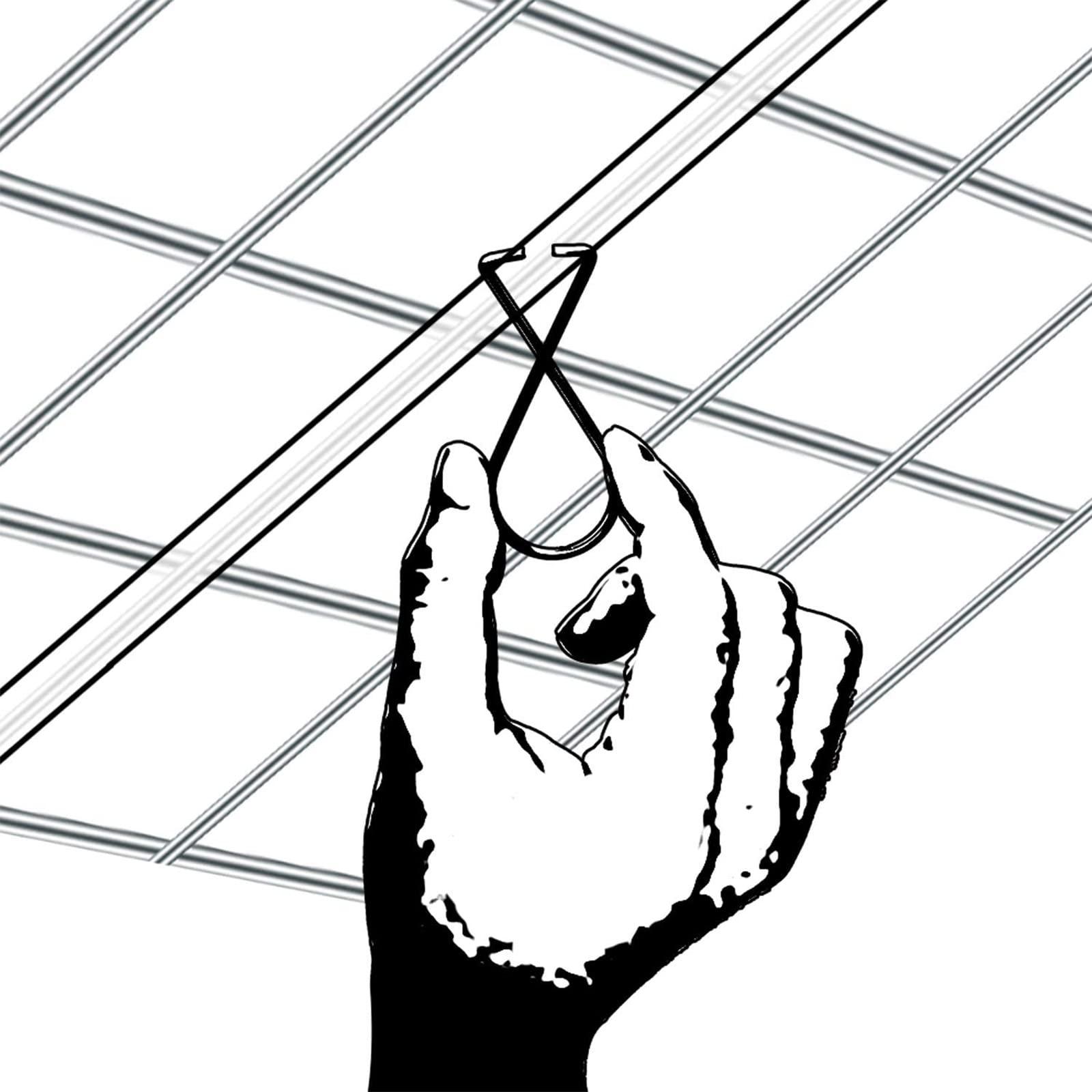 Outus 300 Packs Ceiling Hook Tile Hooks T-bar Clips Drop Ceiling Clips for Office, Classroom, Home and Wedding Decoration, Hanging Sign from Suspended Tile/Grid/Drop Ceilings