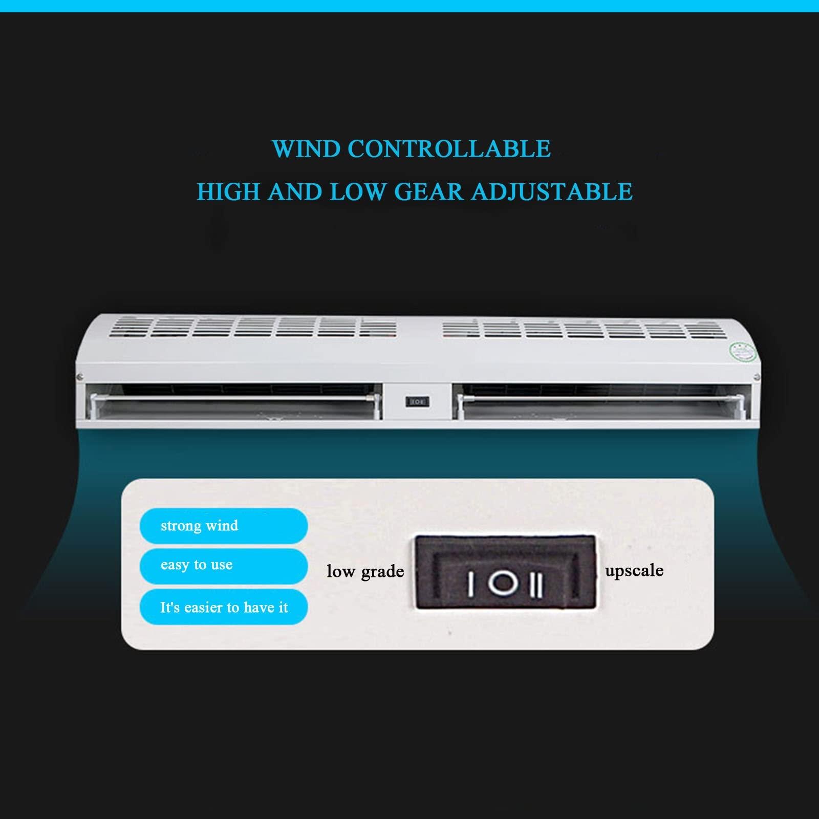 ZJTY ZJTY Commercial Air Curtain Machine, Door Air Curtain, Energy Saving, Low Noise, Strong Wind Blocking Rate Up to 90% (Size : 0.6m)