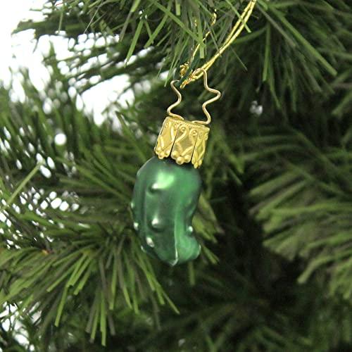Inge-Glas Inge Glas Pickle Baby Gurken 1-619-01 IGM German Blown Glass Christmas Ornament