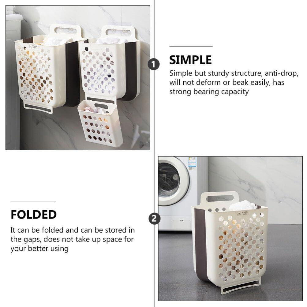Baluue 1 Set Wall Hanging Laundry Basket Clothes Hamper Clothes Storage Basket Plastic Laundry Basket Clothes Basket Laundry Hamper Basket for Laundry Wall Laundry Basket Bathroom Basket