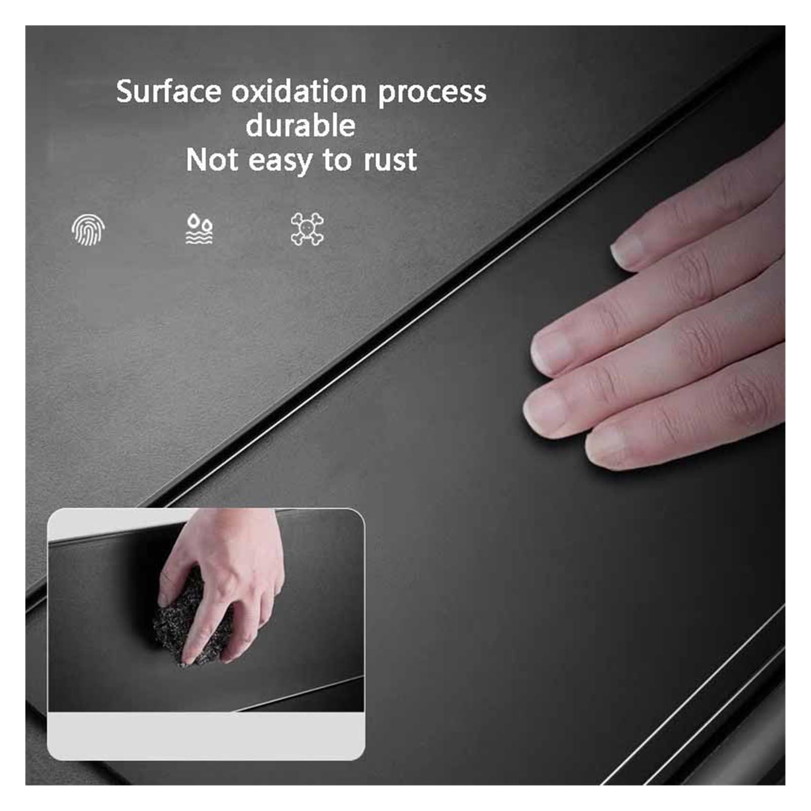 SGeneE Wall Shelves Wall Shelf Metal Wall Mounted Light-Emitting Shelves, Built-in Illuminated LED Light and Transformer, Lighted Display Stand for Wall Countertop Bathroom(Grey-120cm/47.2in)