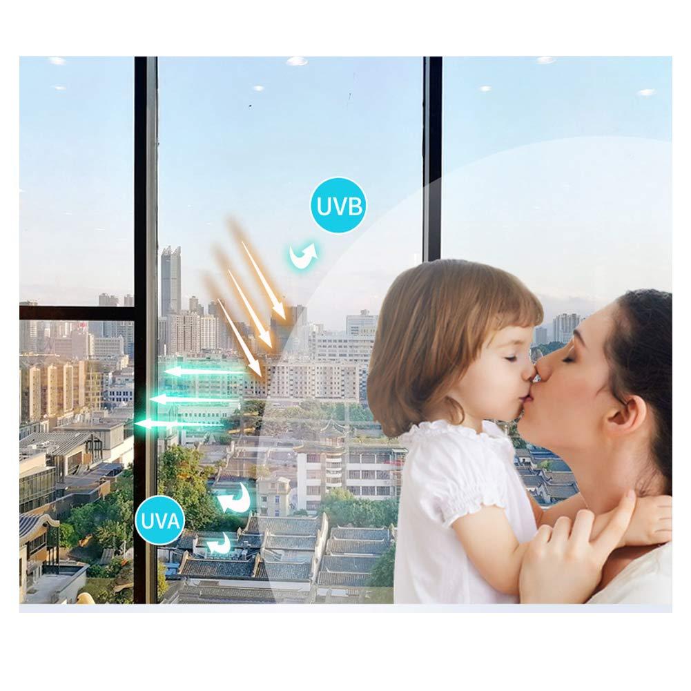 bandezid bandezid One Way Mirror Adhesive Window Film Privacy Window Mirrored Glass Film Self Adhensive Frosted Glass for Office Kitchen-Sea Stone Blue 1.5x3m