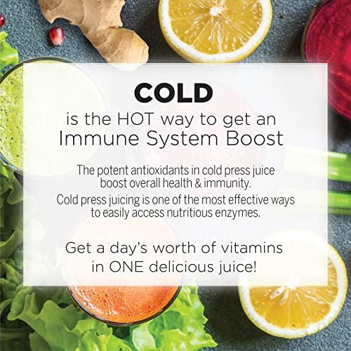 Omega Omega CNC80S Cold Press Juicer Machine, Vegetable and Fruit Juice Extractor and Nutrition System, Triple-Stage Slow Masticating Juicer, 200 W, Silver