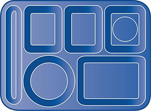 Carlisle FoodService Products Carlisle FoodService Products Plastic Meal Tray Left-Handed Heavyweight Lunch Tray with 6-Compartments for Schools, Cafeterias, and Dining Halls, Melamine, 14 x 10 Inches, Dark Cranberry