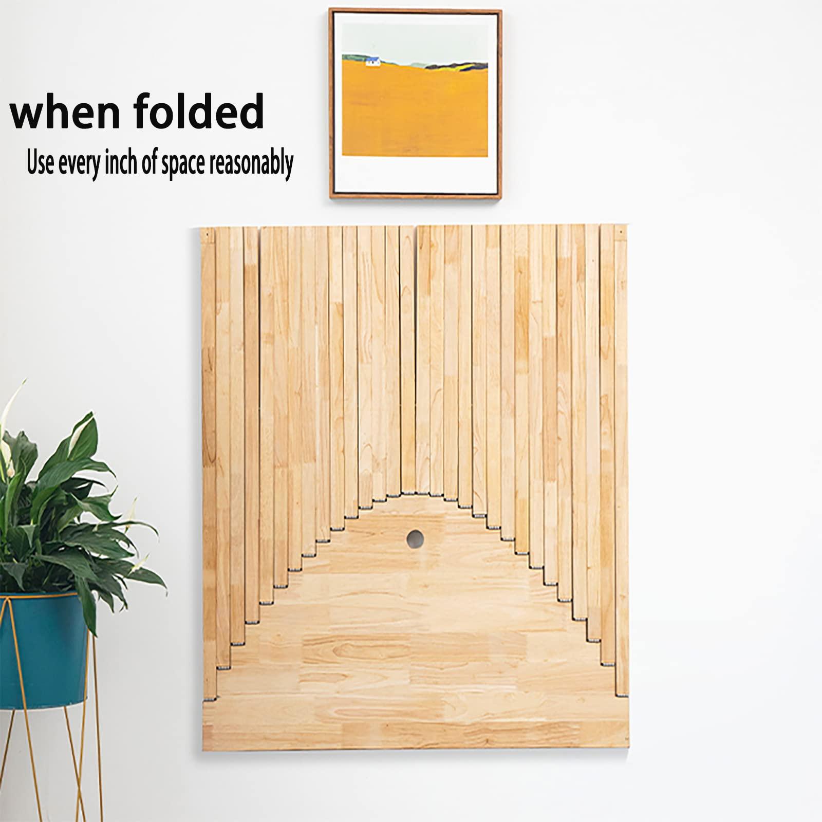 QUDEX QUDEX Wall Mounted Floating Folding Table,Art Decor Desk,Drop Leaf Dining Table Small Wooden Desk for Office Home kithchen,Wood Table,Modern Style Wall Mounted Floating floding Study Desk