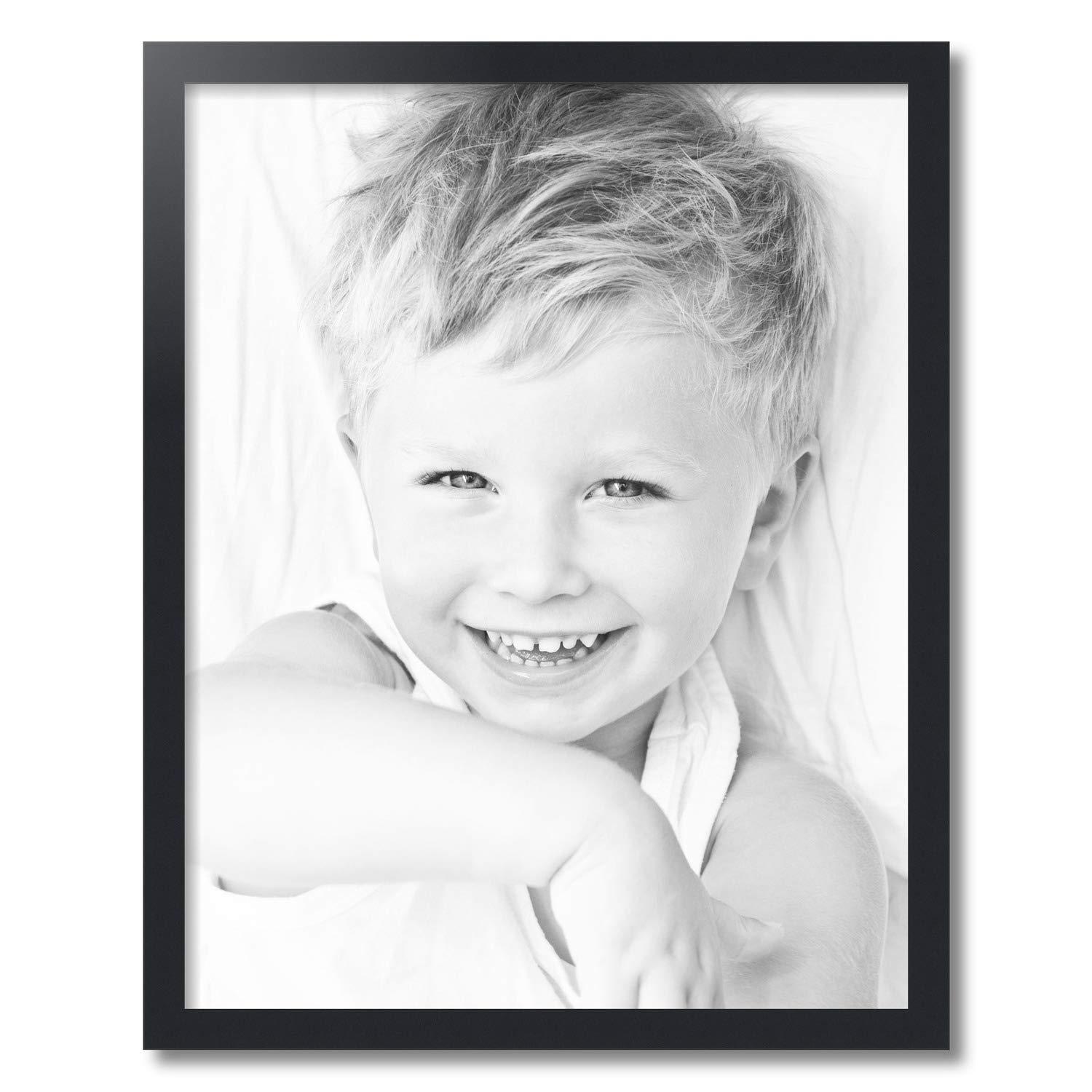ArtToFrames ArtToFrames 22x28 Inch Black Picture Frame, 4 - Pack, This 1.25 inch Custom MDF Poster Frame is Black, Comes with Economy Acrylic (Frame_Pack_4_FRBW72079-22x28)