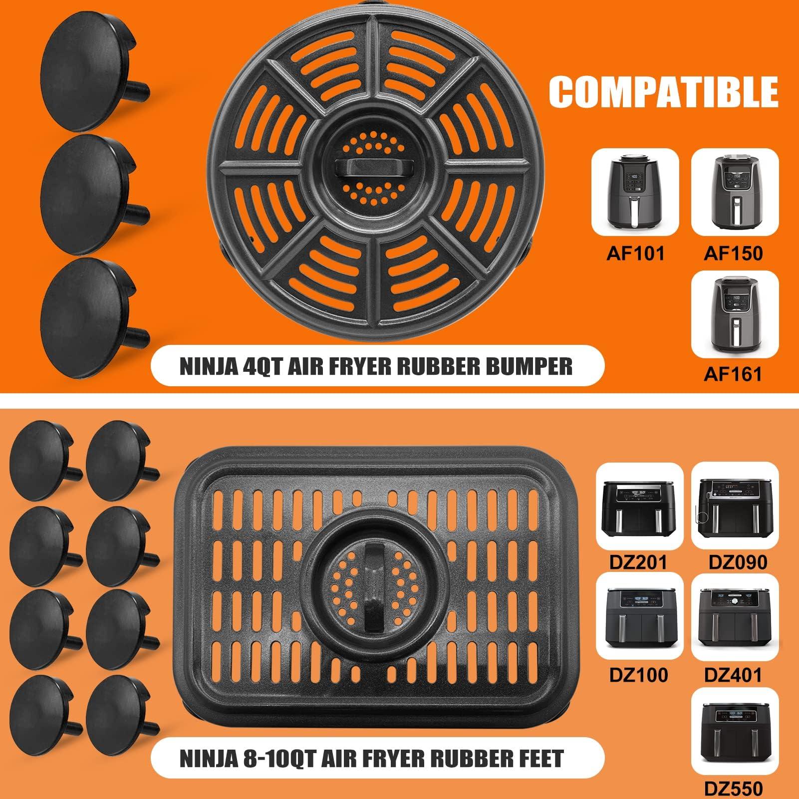 GWBSXM Air Fryer Replacement Parts for Ninja Foodi Airy Fryer, 8 PCS Food Grade Air Fryer Rubber Bumpers Feet Tabs Tips Accessories for Ninja Foodi DZ201 DZ071 DZ090 DZ100 DZ401 DZ550 DualZone Air Fryer