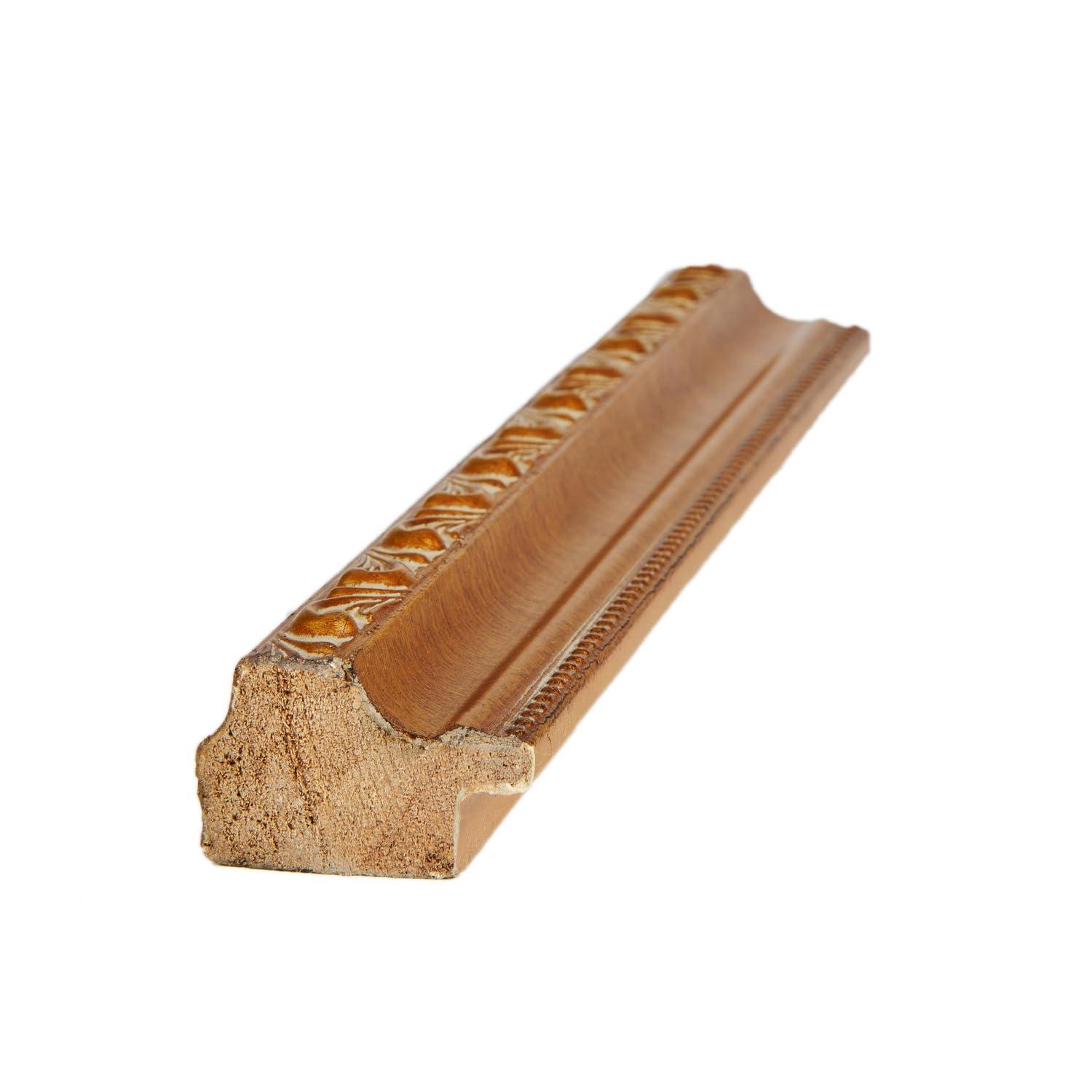 ArtToFrames ArtToFrames 20x24 Inch Gold Picture Frame, 5 - Pack, This 1.40 inch Custom Wood Poster Frame is Gold with Beads, Comes with Economy Acrylic (Frame_Pack_5_D10051-20x24)