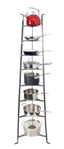 Enclume Enclume 8-Tier Cookware Stand, Free Standing Pot Rack, Hammered Steel ( Unassembled)