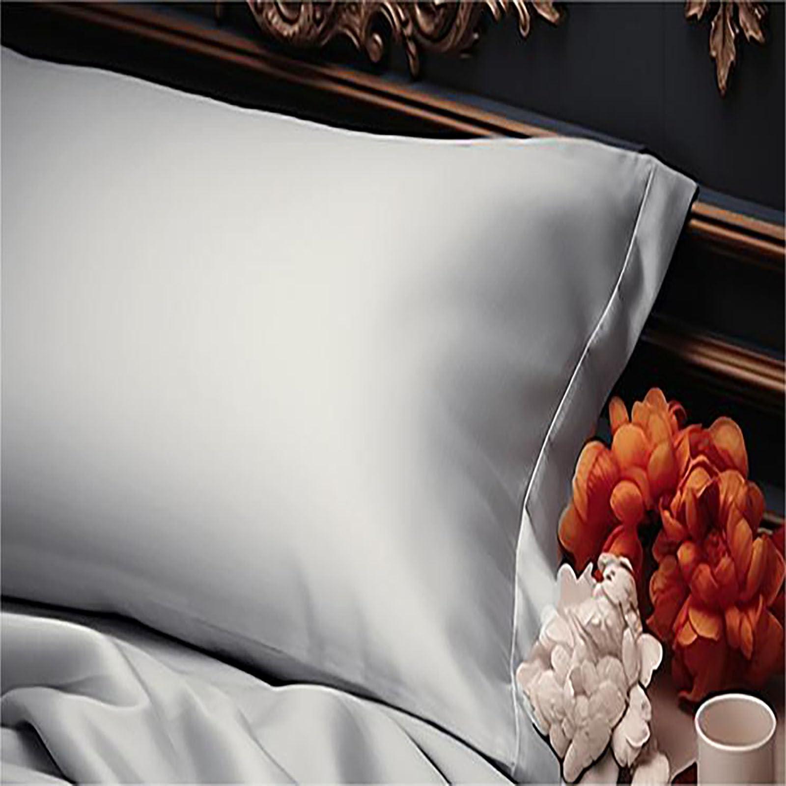 WYMDD Bedding Sets King Size,Tencel Duvet Cover with Pillowcases Microfiber Luxury Soft Breathable Fade and Wrinkle Resistant Easy Care with Zipper Closure(Double,King) (Moonlight Gray Double)