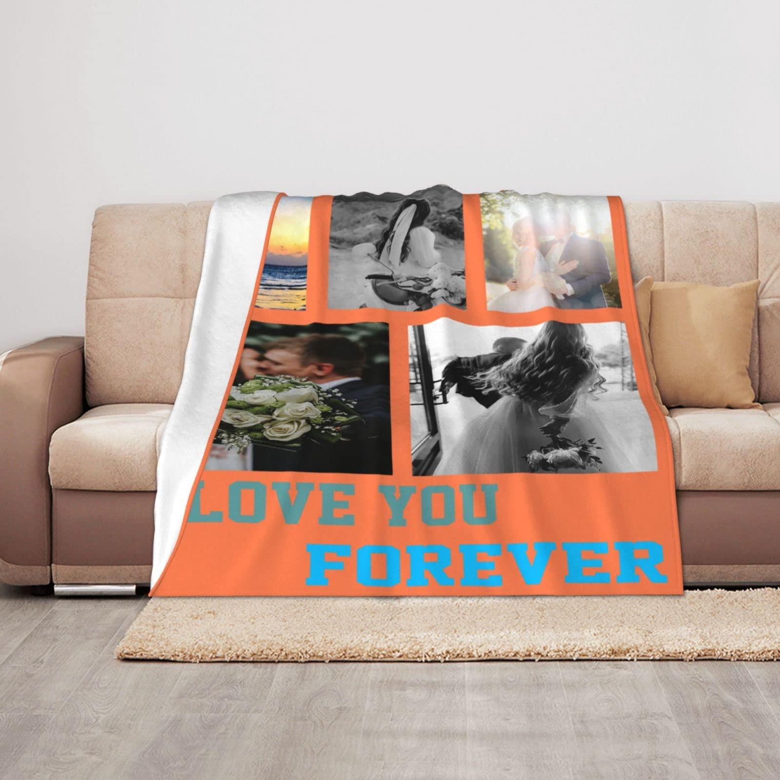 \"N/A\" Custom Photo Blanket Customized Blankets with Photos Make Your Own Blanket Personalized Gifts 5 Photo