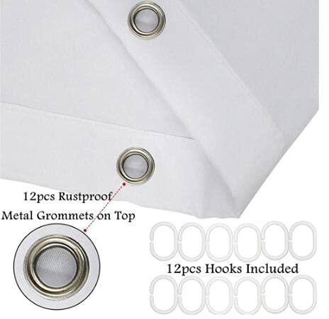 Livadecos Shower Curtains, Extra Wide Bathroom Curtain Set with Hooks, A38IL5 69\" W x 84\" L