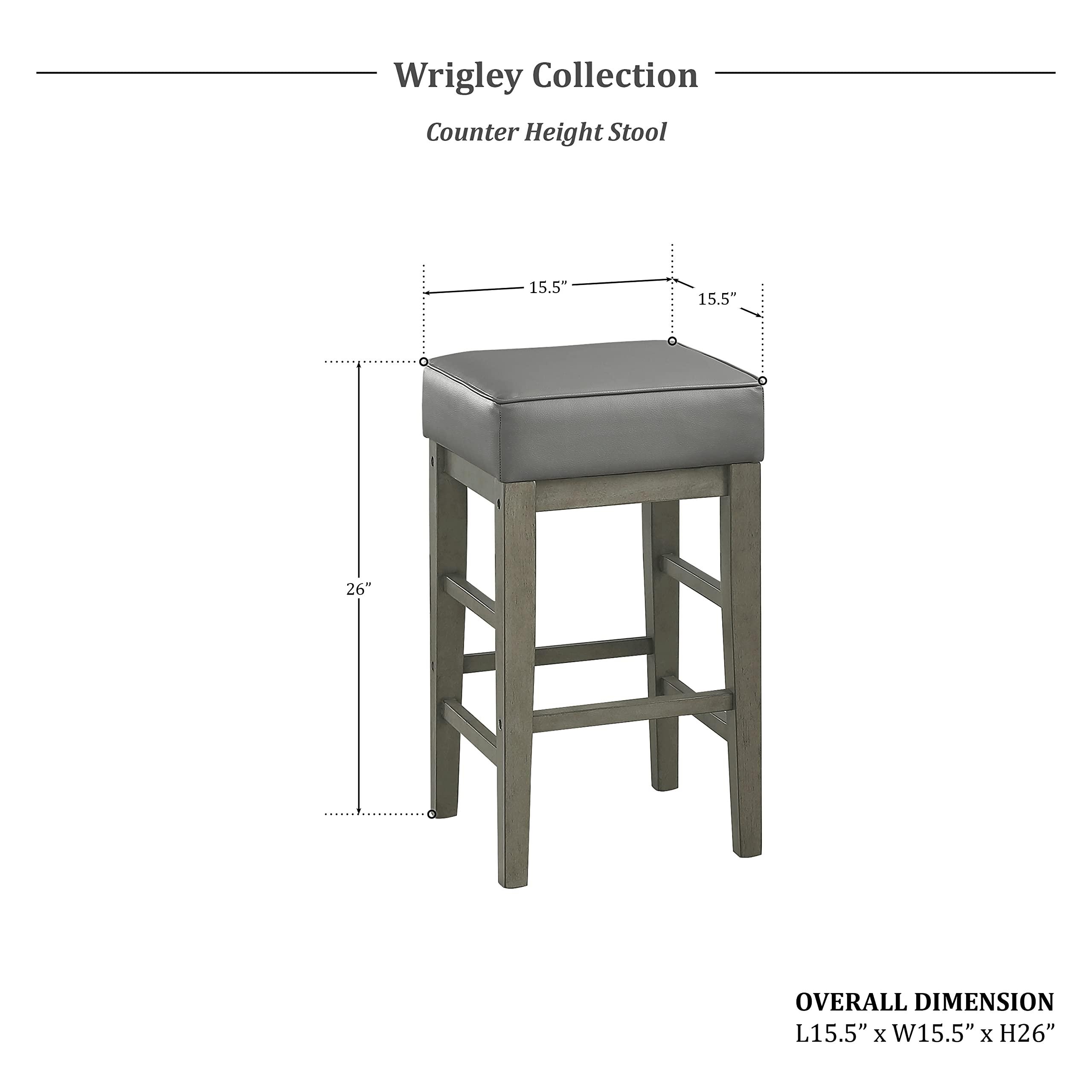 Lexicon Lexicon Wrigley Counter Height Stool (Set of 2), 26\" SH, Gray
