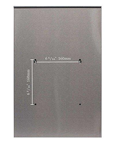 Qualarc Qualarc WF-0906A Glacial Elliptical Stainless Steel Locking Wall Mount Mailbox, Silver