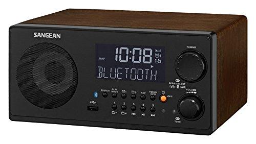 Sangean Sangean All in One Bluetooth AM/FM Dual Alarm Clock Radio with Large Easy to Read Backlit LCD Display