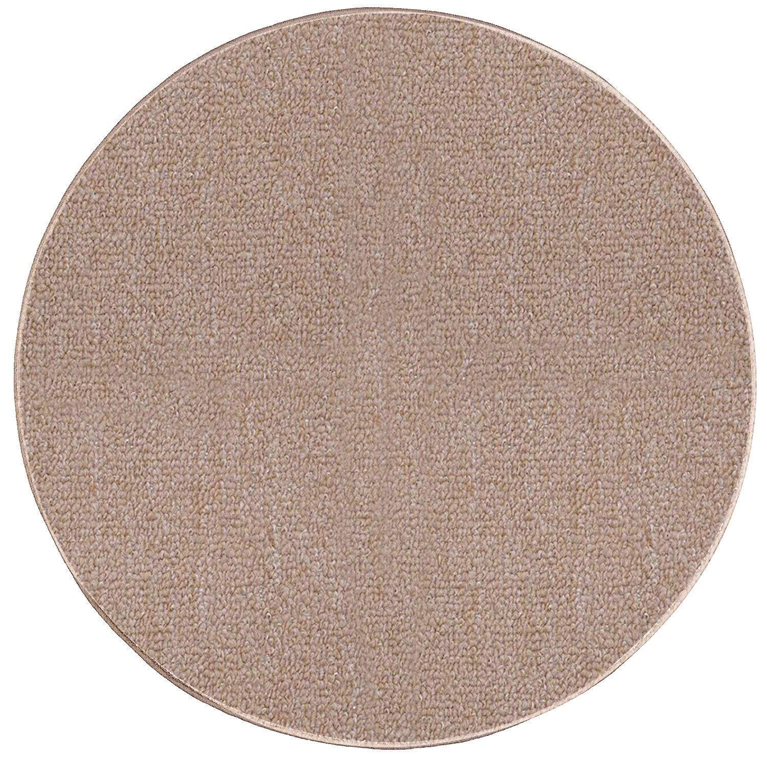 Ambiant Ambiant Indoor Outdoor Commercial Area Rugs Beige - 5' Round, Stain & Fade Resistant, Easy Care, Pet & Kids Friendly, Made in USA, Perfect for Weddings & Everyday Use!