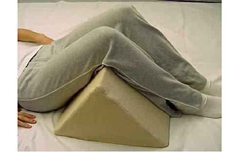 Foam N More 10" Thick Firm Poly Foam Triangle Leg Wedge / Elevating Leg Rest Pillow with Velour Terry Cover