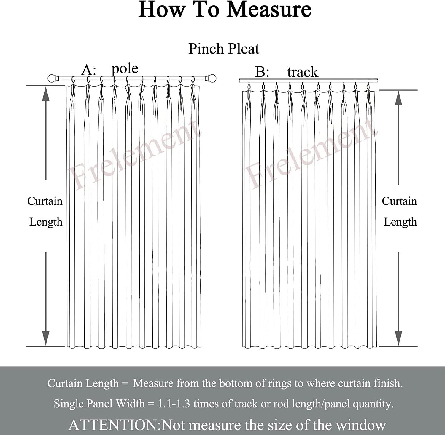 Frelement Frelement Thermal Insulated Blackout Curtains with Blackout Liner Linen Curtain Panels for Bedroom Privacy Pinch Pleat Window Curtain, 84" W x 96" L, 2 Panels, White