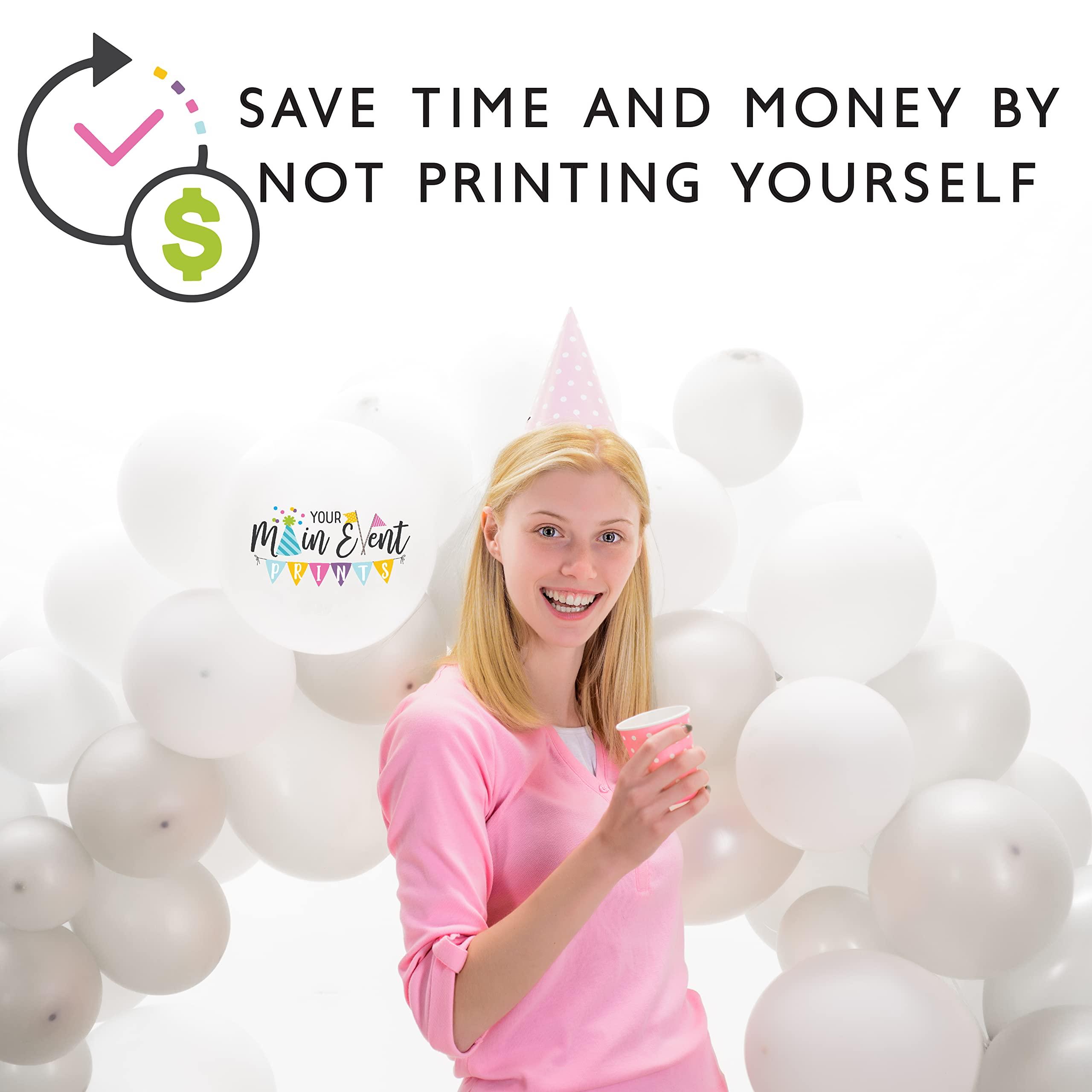 Your Main Event Prints Your Main Event Prints 50 Sunflower Save The Date Cards for Wedding, Engagement, Anniversary, Baby Shower, Birthday Party - Wood Save The Dates Postcard Invitations - 4x6, No Envelopes Needed