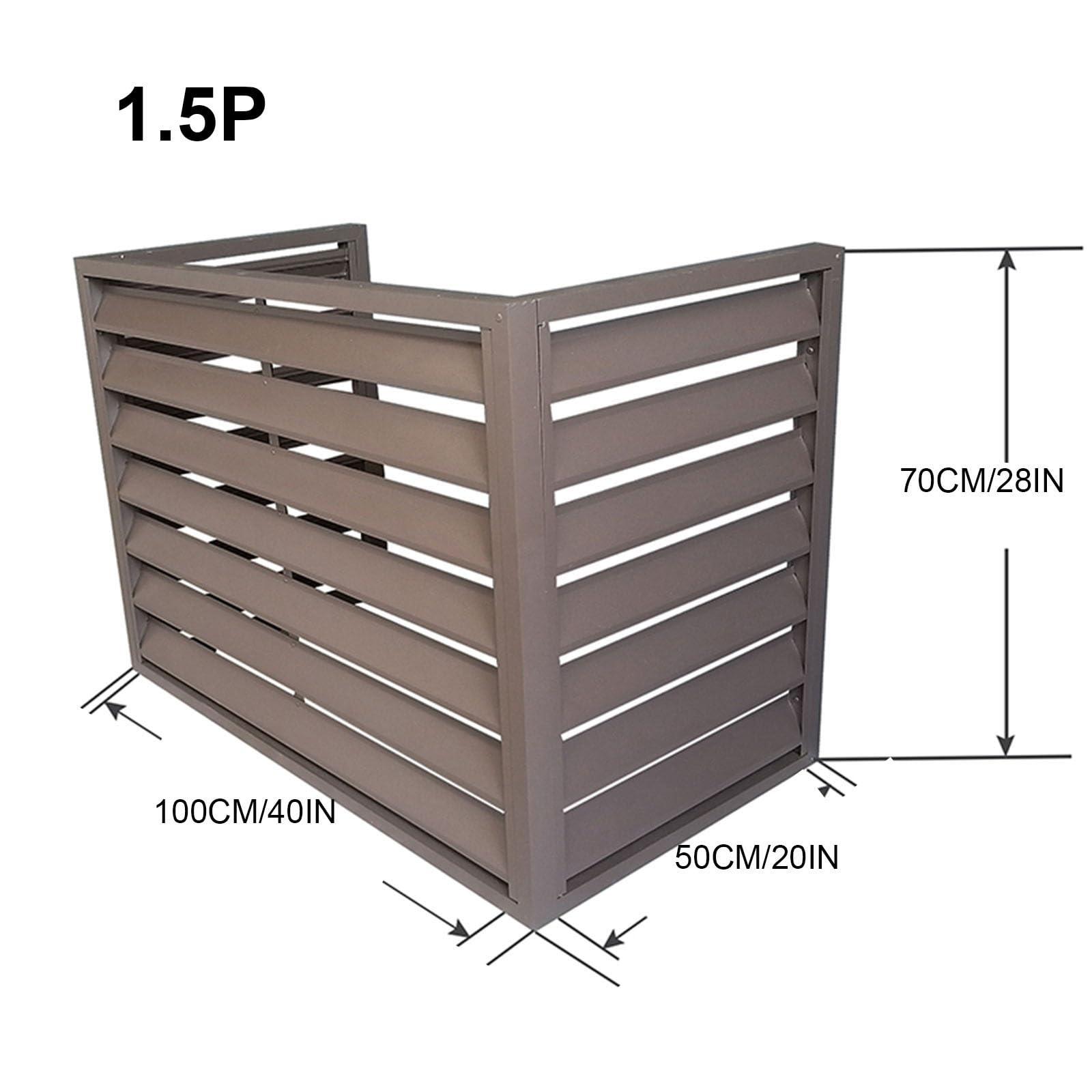 SDVantage Air conditioner fence for outside units,air conditioner fence,Anti-Theft Sturdy Aluminum AC Covers,Dustproof and waterproof,fence to hide air conditioner, Applicable to air conditioner outdoor (Brown