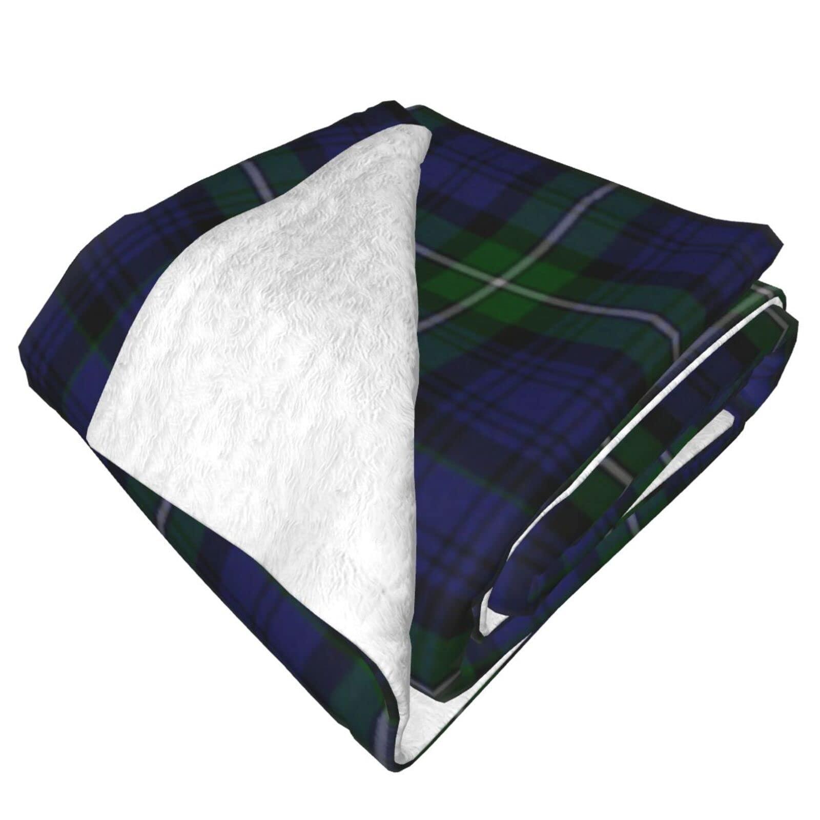 Yssammns Yssammns Air Conditioning Plush Blanket, Clan Forbes Tartan Plaid Fleece Blanket Sofa Plush Blanket Sofa Bed Blanket for All Seasons 80\"x60\"