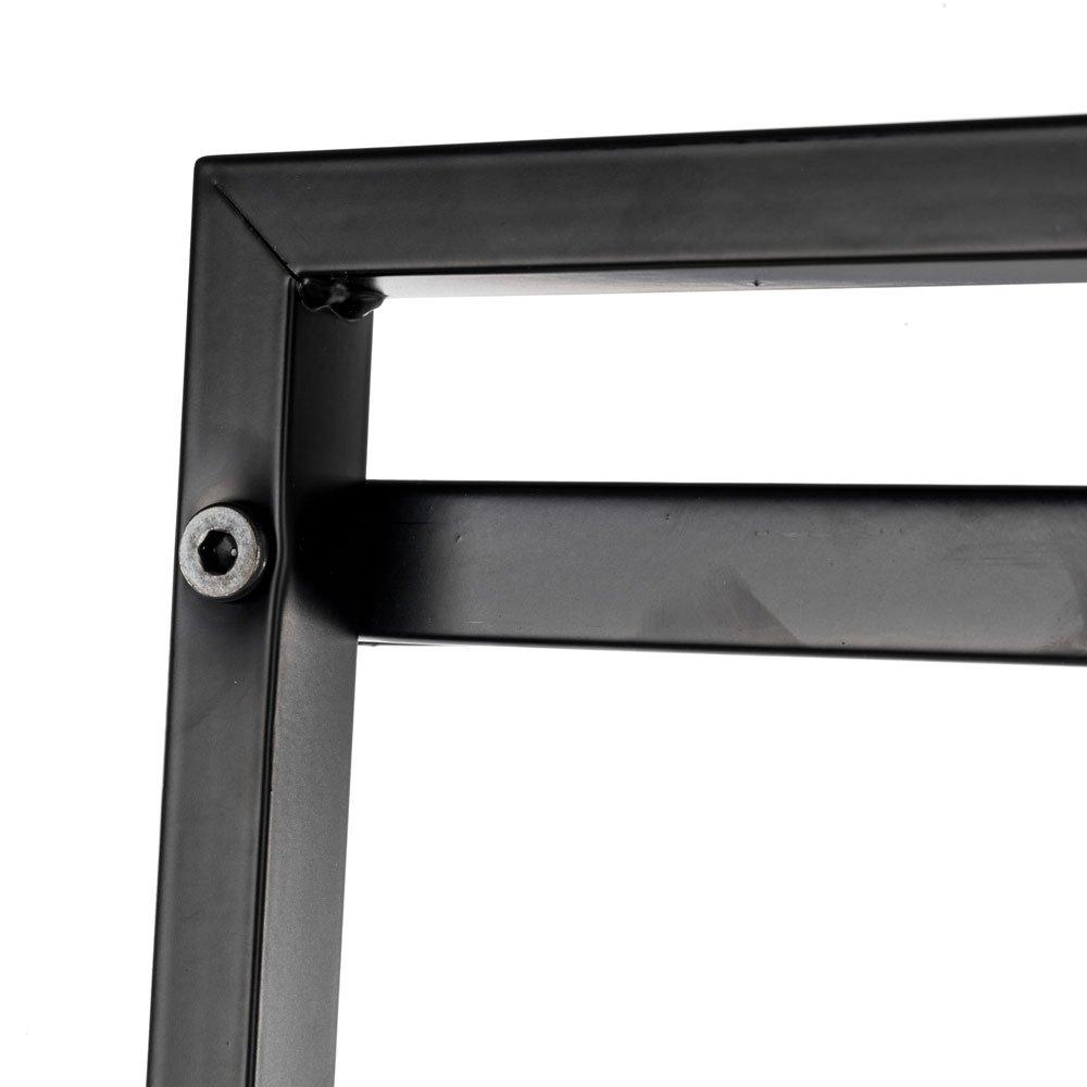 seelee 4-Tier Open Ladder Bookshelf, Multifunctional Leaning Plant Flower Stand Rack Bookcase Storage Display Shelves for Home Office Bathroom Balcony (Black)