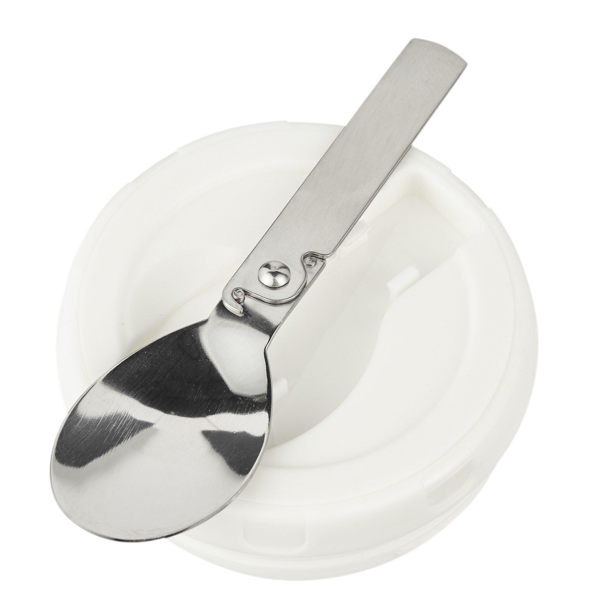 Grunwerg Pioneer Vacuum Insulated Leakproof Soup/Food Flask with Spoon, 8 Hours Hot 24 Hours Cold, Green, 580 ml