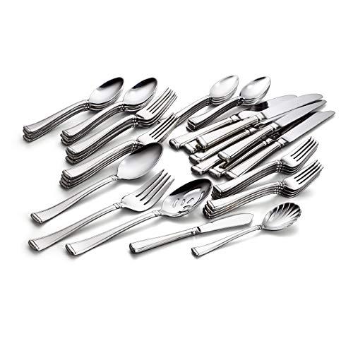 Gorham Gorham Column 45-Piece Flatware Set, 6.70 LB, Stainless