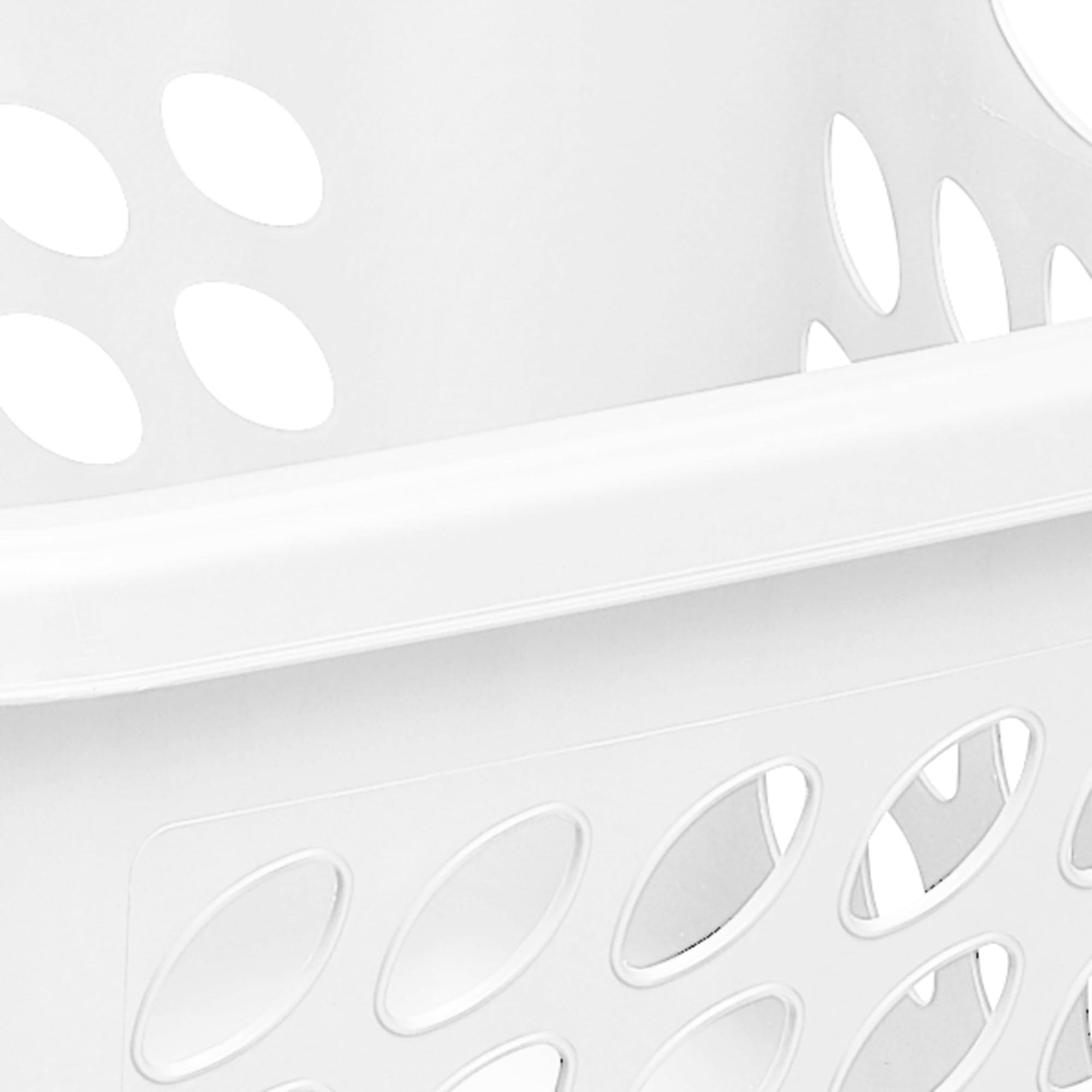 PEtbon PEtbon 1.5 Storage Bushel Square Laundry Basket Plastic, Laundry Hamper White