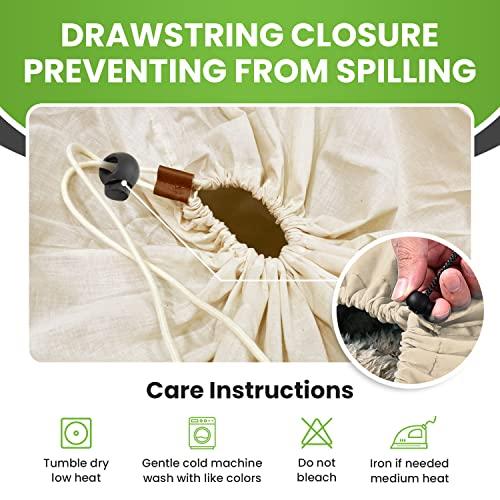 GFI LINEN CLUBS Heavy duty cotton canvas Laundry Bag, set of 6 bag Natural color-24x36\" - This is draw strings Laundry bag & durable.Long term solutions for laundry carring needs offered by Linen Clubs