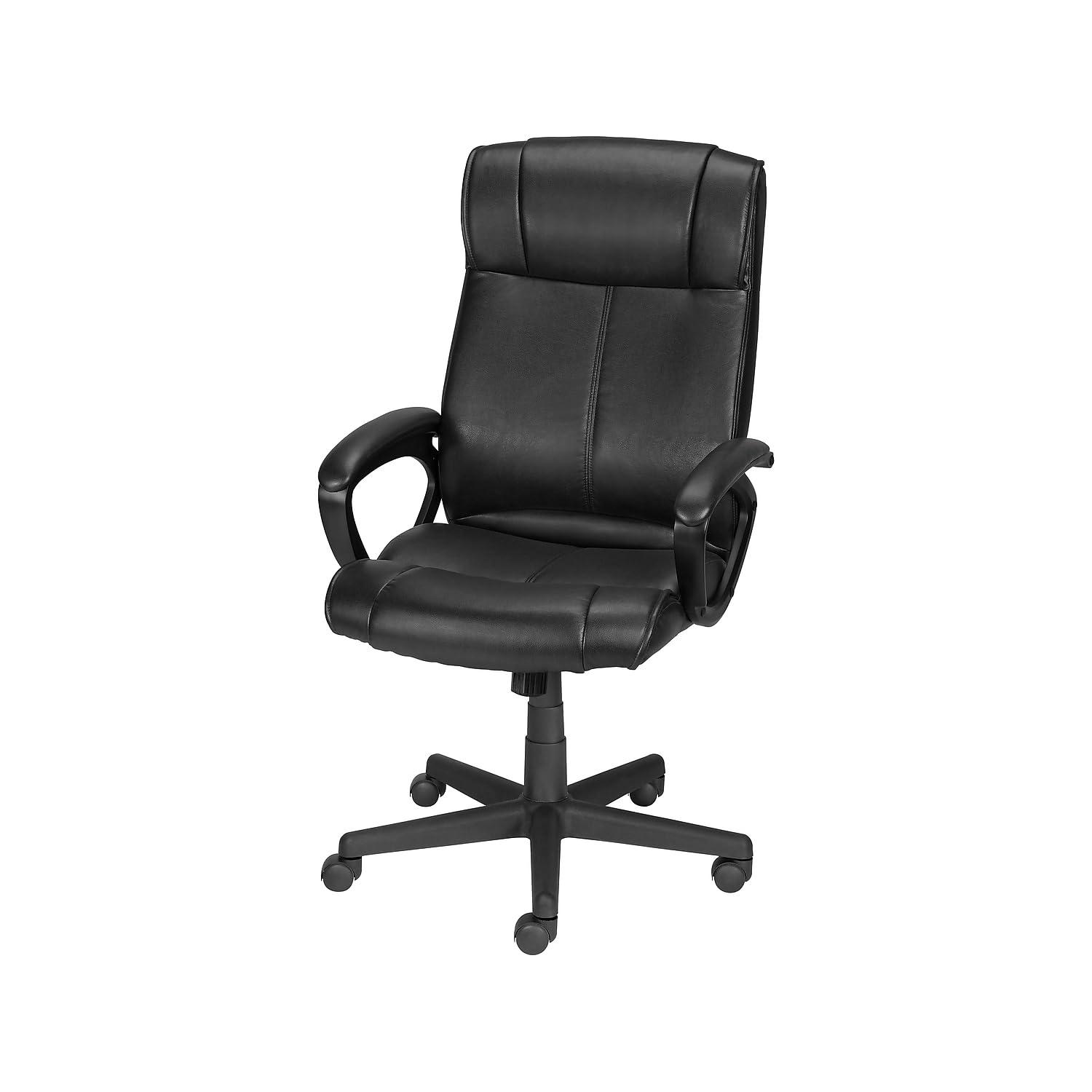 STAPLES STAPLES Turcotte Luxura High Back Executive Chair, Black