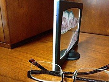 KB Collection / Rainbow Vision Sand Picture KB Collection Screenie Two-Tone Moving Sand Art - 2-Sided Black & White - Kentic pop Art- Original Moving Sand Picture A Relaxing Desktop Sandscape, Liquid Motion Sands - Handcrafted in Austria