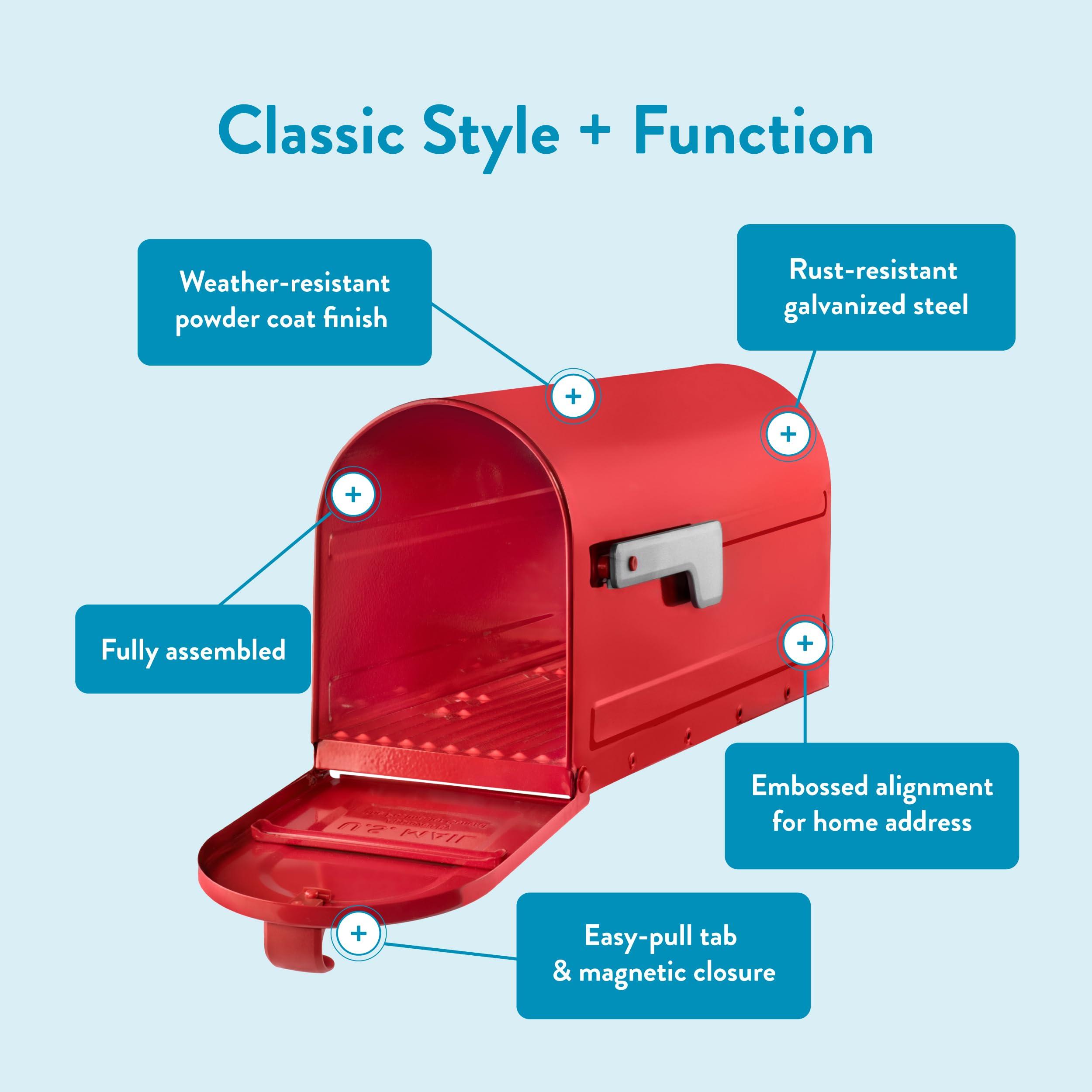 ARCHITECTURAL MAILBOXES ARCHITECTURAL MAILBOXES 7600R MB1 Mailbox, Medium, Red