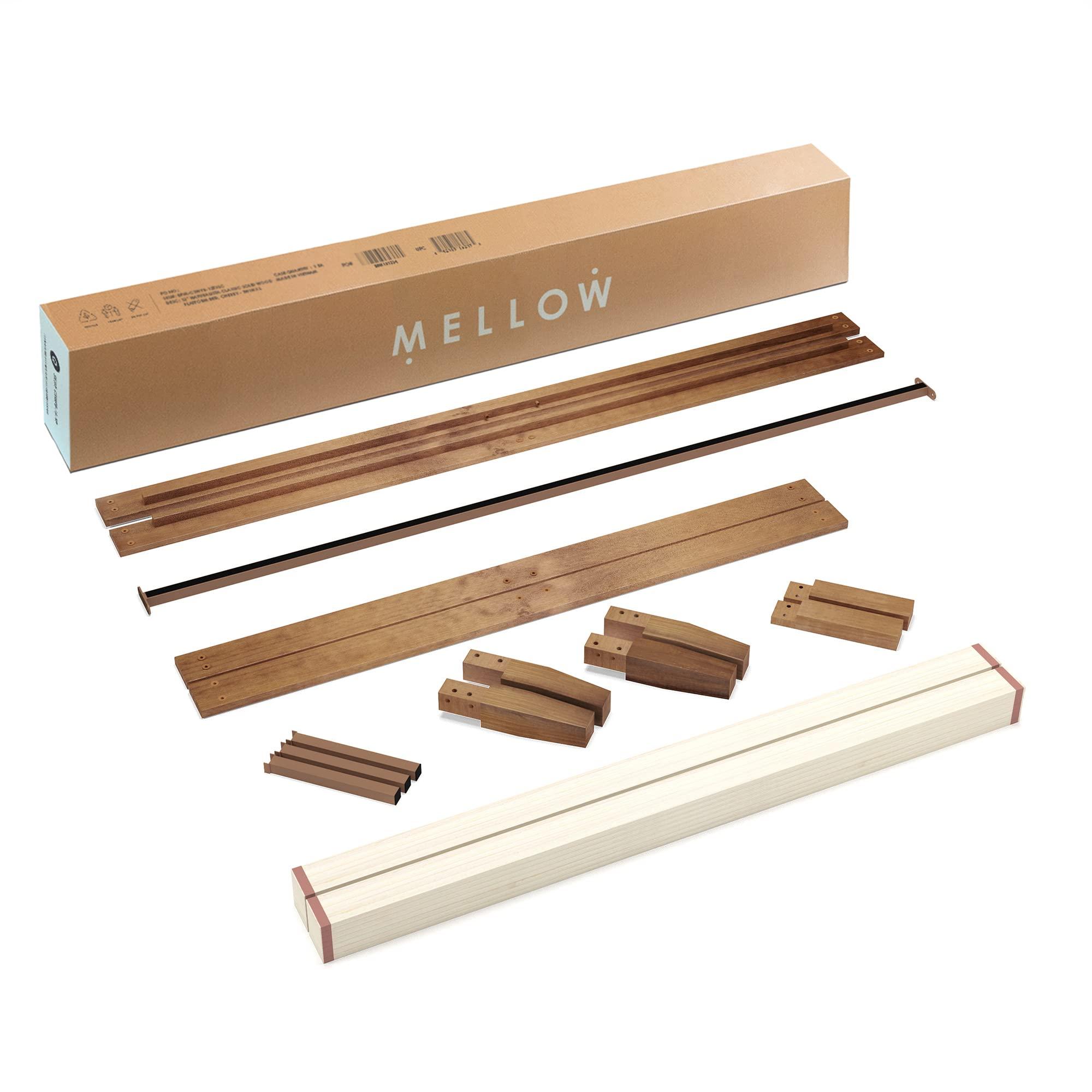 Mellow Mellow Naturalista Classic - 12 Inch Solid Wood Platform Bed with Wooden Slats, No Box Spring Needed, Easy Assembly, Full, Natural Pine