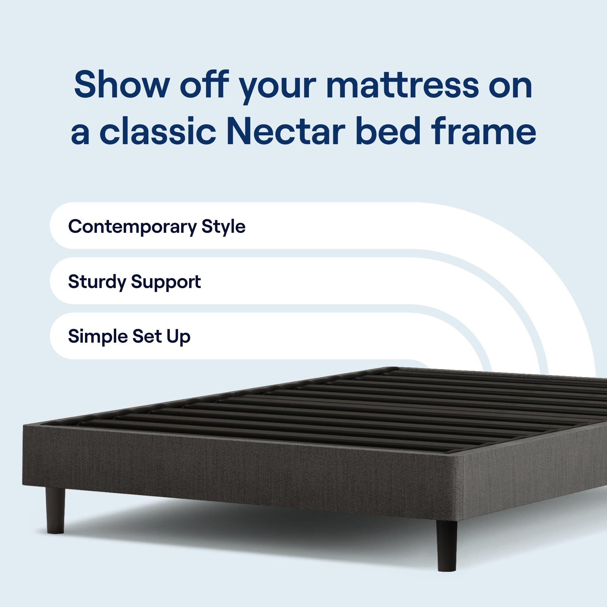 Siena Siena Twin XL 10 Mattress with Bed Frame - Grey - Medium Firm Gel Memory Foam - Premium Pressure Relieving Layers - 180-Night Trial - 10 Year Mattress Warranty - Easy Assembly - 8 Inch Legs