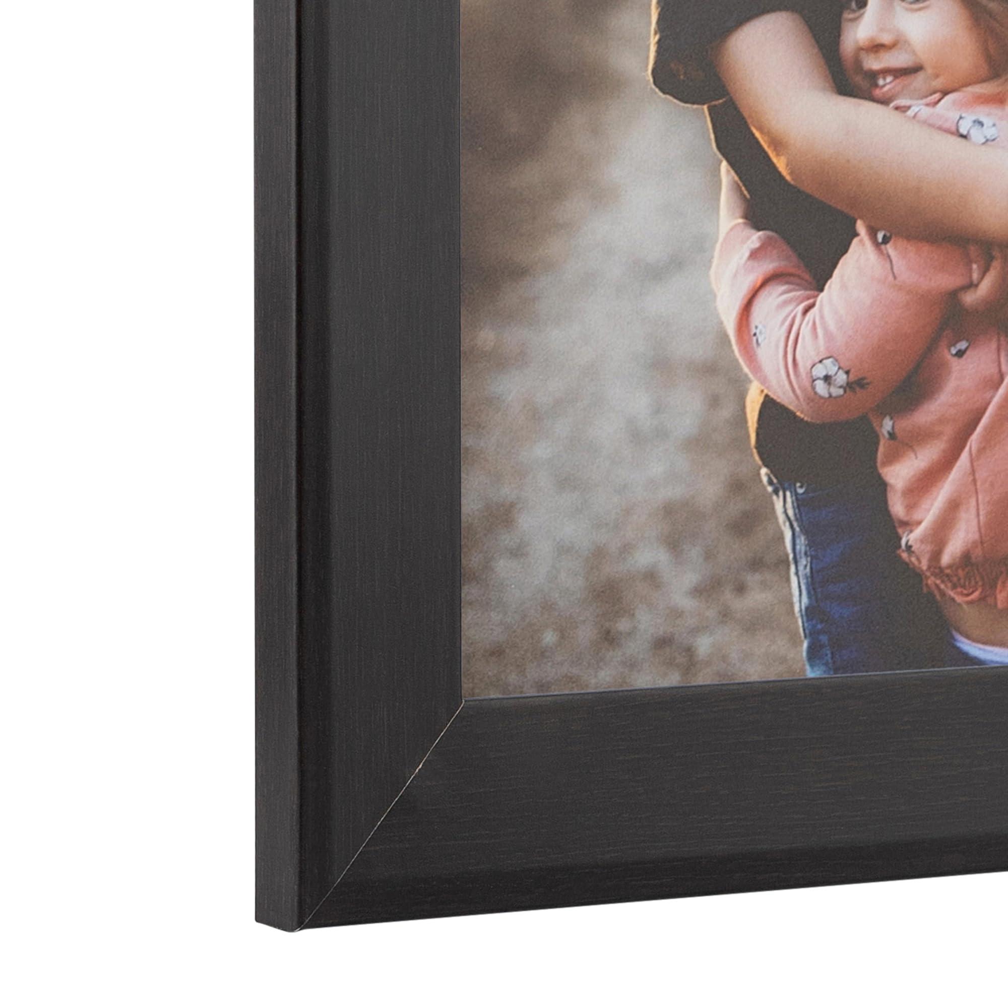 ArtToFrames ArtToFrames 23x34 Inch Brown Picture Frame, This 1.11 Inch Custom Wood Poster Frame is Sloped Dark Walnut - Comes with Economy Acrylic and Corrugated Backing (2WOMC-BWPF04-1241-23x34)