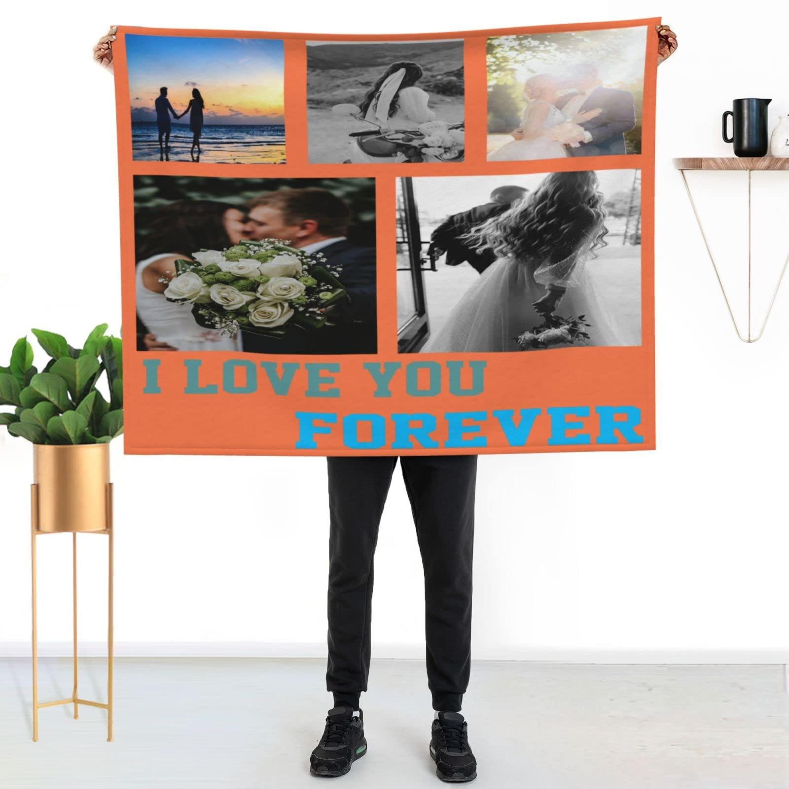 \"N/A\" Custom Photo Blanket Customized Blankets with Photos Make Your Own Blanket Personalized Gifts 5 Photo