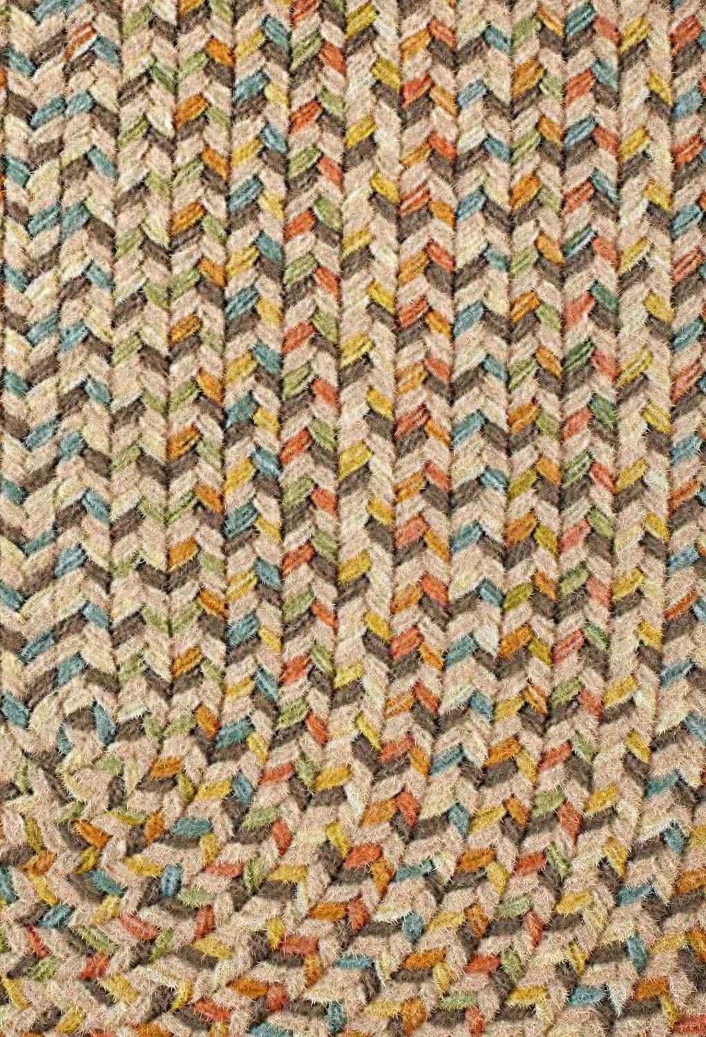 Rhody Rug Rhody Rug Cypress CY57 Earth Beige 2\' x 4\' Oval Runner - Durable Braided Area Rug, Home Decor, Floor Mat or Kitchen Rug - Easy Care, Ideal for High Traffic Areas - Made in USA