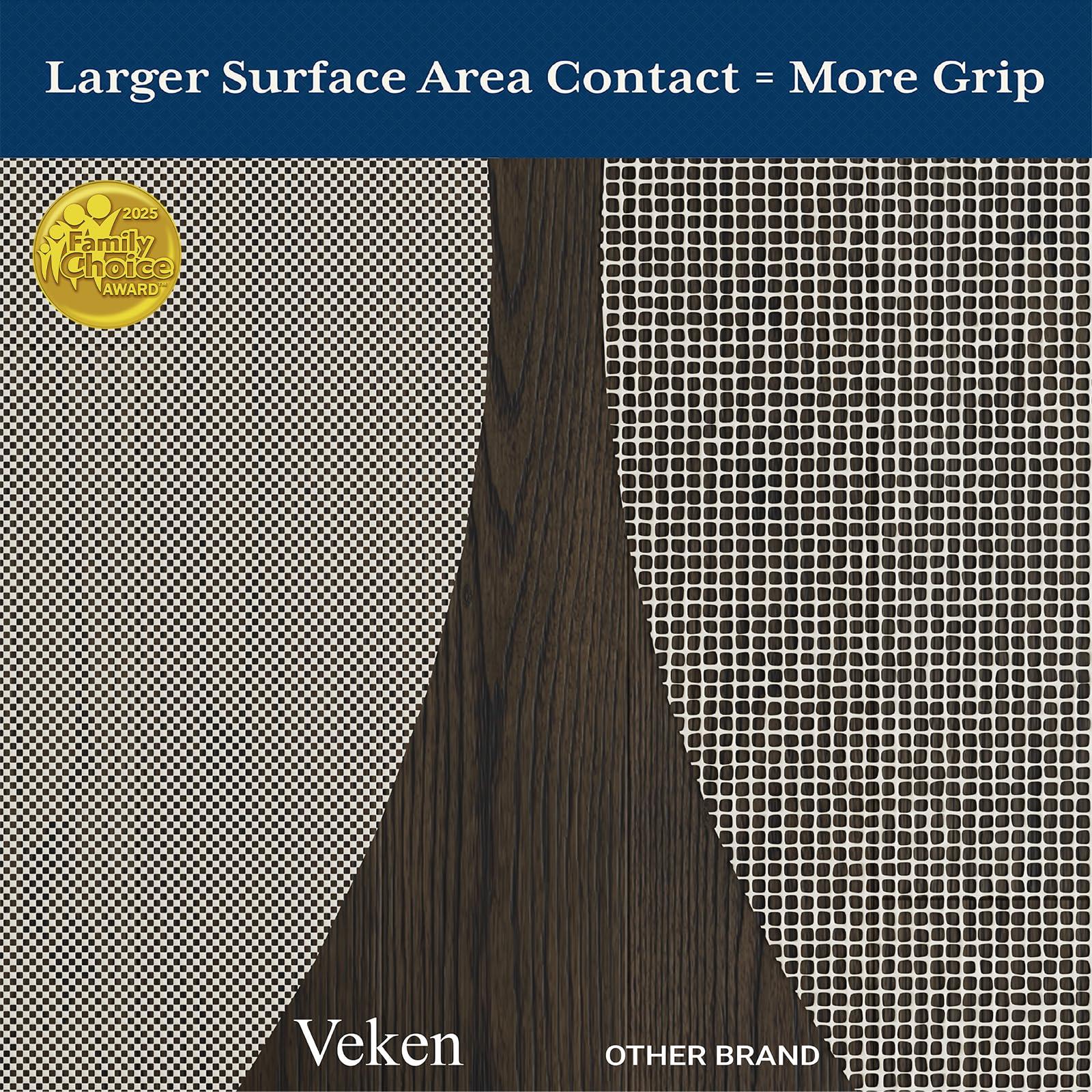 Veken Veken 6 Ft Round Rug Pad Gripper for Hardwood Floors, Non Slip Circle Rug Pads for Area Rugs, Thick Rug Grippers for Tile Floors, Under Carpet Anti Skid Mat, Keep Your Rugs Safe and in Place